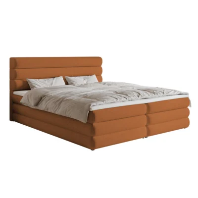 Selsey Boxspringbett ALEGRE in Kupfer, Liegefläche 140x200 cm – Bonellfederkern